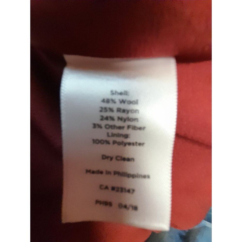 Talbots Wool Blend Career Formal Academia Preppy Size 14 Windowpane Blazer Blue - Picture 9 of 11